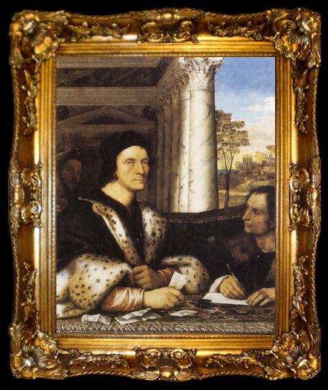 framed  Sebastiano del Piombo Cardinal Carondelet and his Secretary, ta009-2